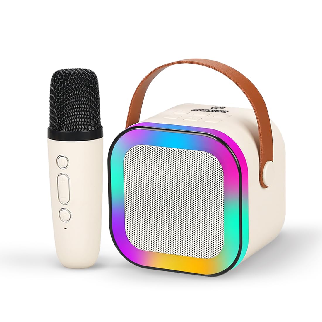 wembley rechargeable karaoke mic with speaker for singing | wireless mini portable bluetooth speaker with microphone & led lights | cute birthday gift for kids musical toys for boys, girls and adults wembley rechargeable karaoke mic with speaker for singing | wireless mini portable bluetooth speaker with microphone & led lights | cute birthday gift for kids musical toys for boys, girls and adults